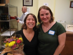 AWIS-CAC Past President Heather Behanna (left) with President Sandra Pearce (right)