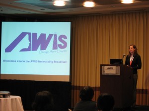 AWIS-CAC VP for Communications, Jessica Reimer, welcomes National AWIS to the AAAS meeting